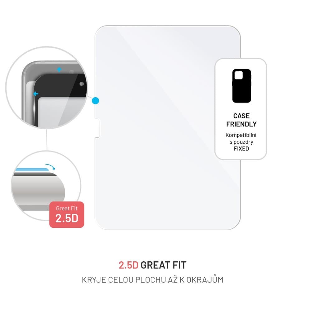 Ochranné tvrzené sklo FIXED pro Apple iPad 10,9" (2022), čiré - náhled 2