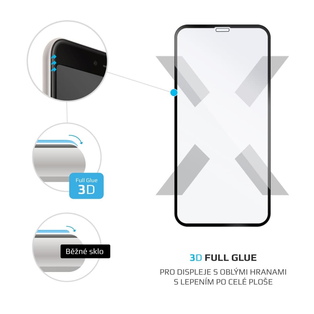 Ochranné tvrzené sklo FIXED 3D Full-Cover pro Apple iPhone XR/11, s lepením přes celý displej, černé - náhled 2