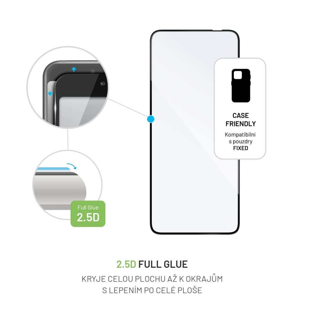Ochranné tvrzené sklo FIXED Full-Cover pro Motorola Moto Edge 30 Neo, lepení přes celý displej, černé - náhled 2
