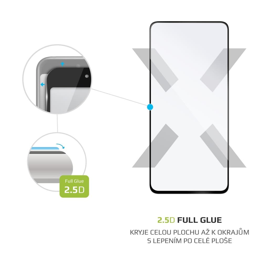 Ochranné tvrzené sklo FIXED Full-Cover pro Samsung Galaxy S21 FE 5G, lepení přes celý displej, černé - náhled 2