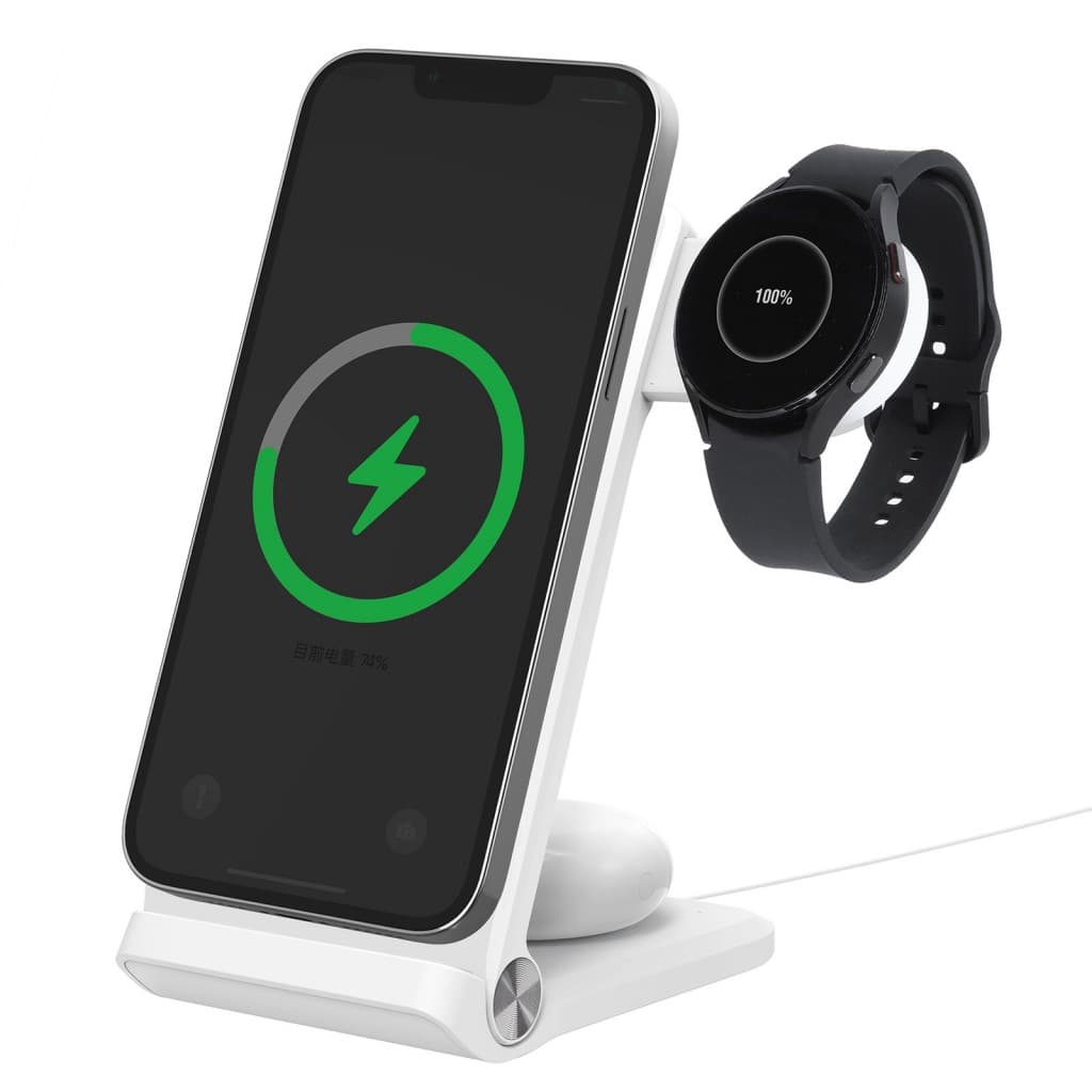 Bezdrátová nabíječka Nillkin PowerTrio 3v1 MagSafe pro Samsung Watch White - náhled 2