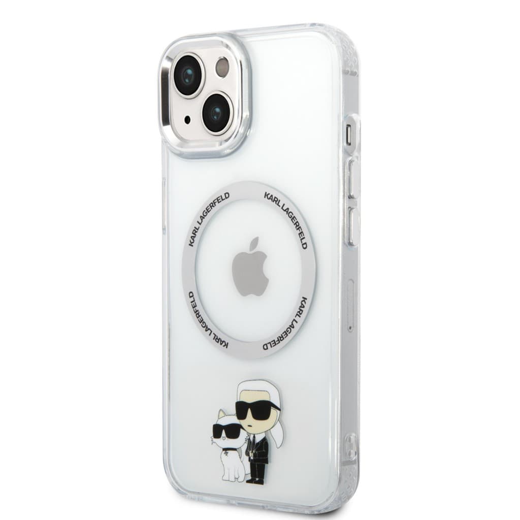 Karl Lagerfeld IML Karl and Choupette NFT MagSafe Zadní Kryt pro iPhone 15 Transparent - náhled 2