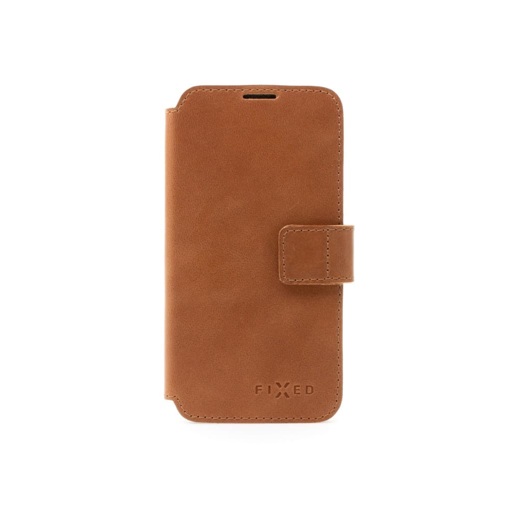 Kožené pouzdro typu kniha FIXED ProFit pro Apple iPhone 14 Pro, hnědé - náhled 2