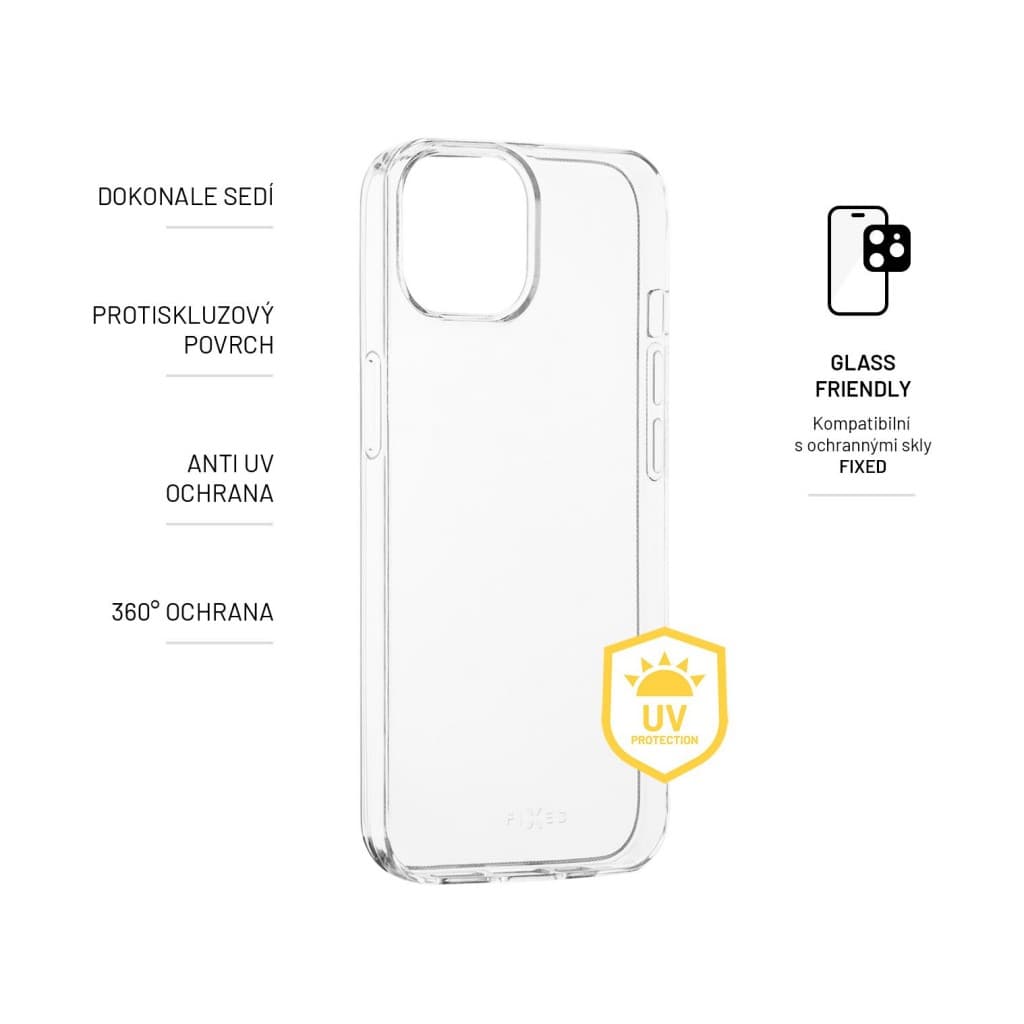 TPU gelové pouzdro FIXED Slim AntiUV pro Apple iPhone 14, čiré - náhled 2