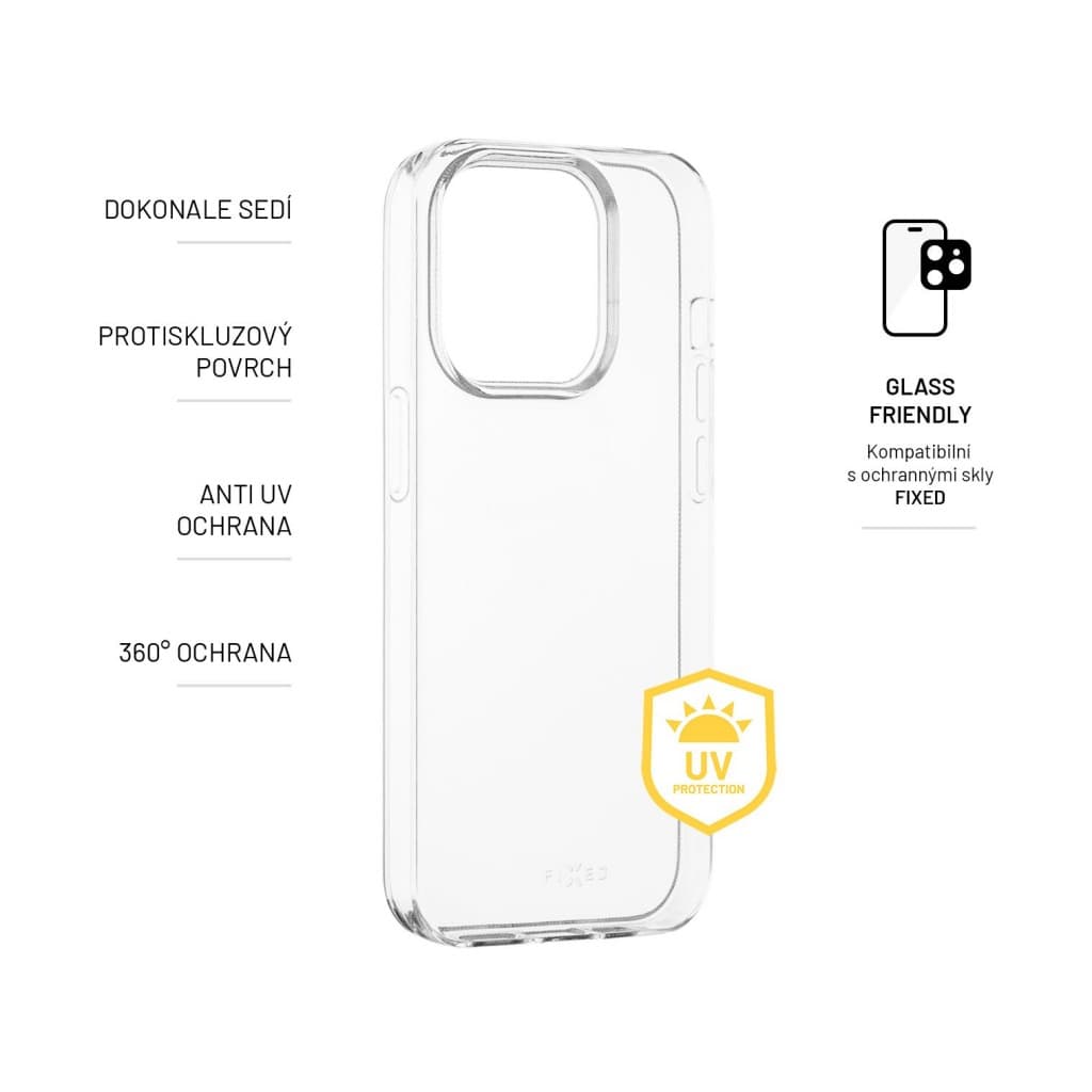 TPU gelové pouzdro FIXED Slim AntiUV pro Apple iPhone 14 Pro, čiré - náhled 2