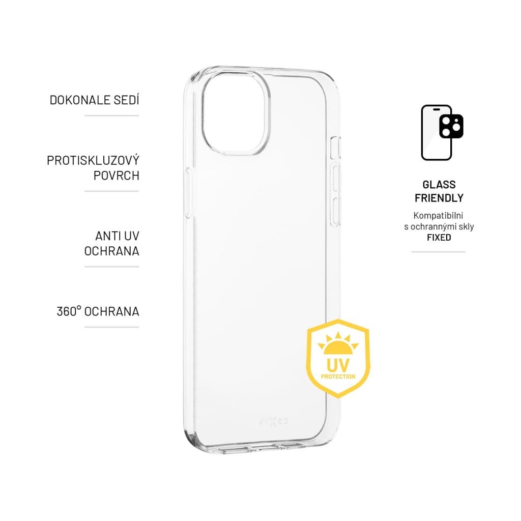 TPU gelové pouzdro FIXED Slim AntiUV pro Apple iPhone 14 Plus, čiré - náhled 2