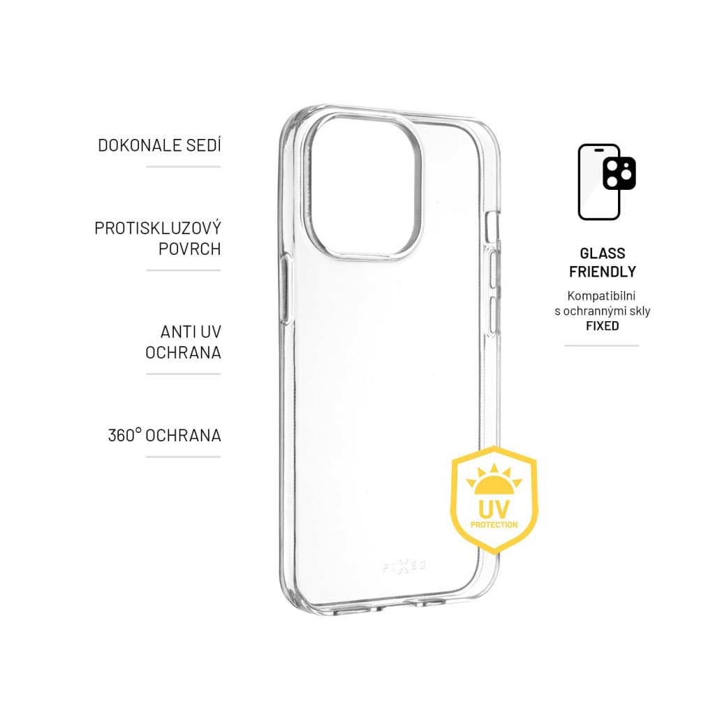 TPU gelové pouzdro FIXED Slim AntiUV pro Samsung Galaxy S23, čiré - náhled 2