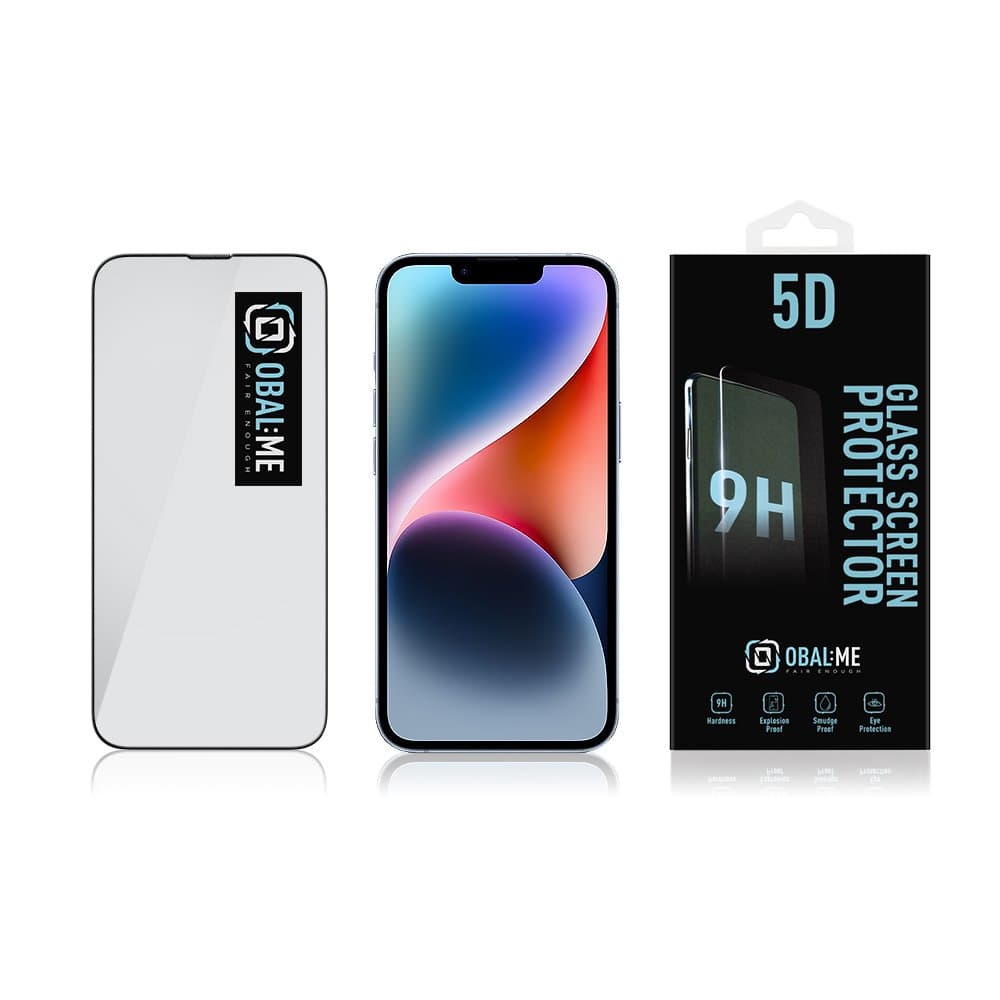 Tvrzené sklo Obal:Me 5D pro Apple iPhone 13-13 Pro-14-16e Black - náhled 3