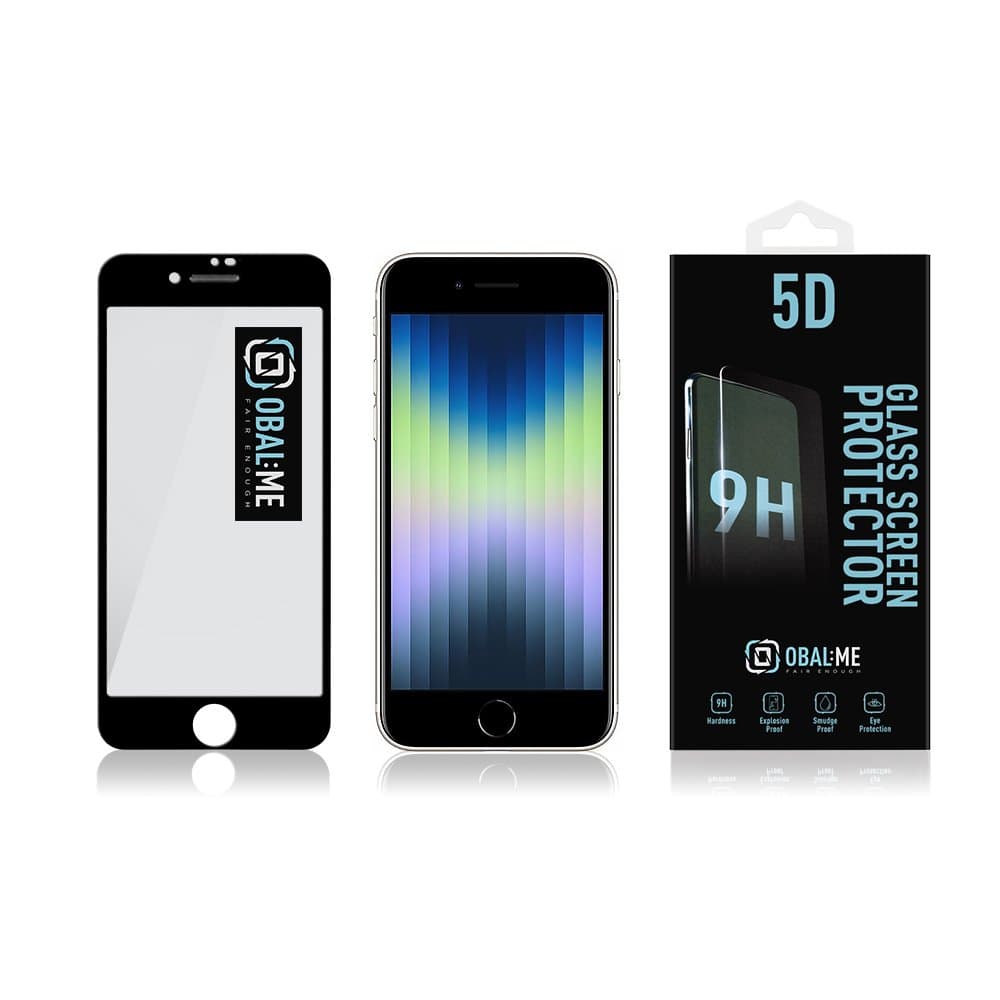 Obal:Me 5D Tvrzené Sklo pro Apple iPhone 7/8/SE2020/SE2022 Black - náhled 3