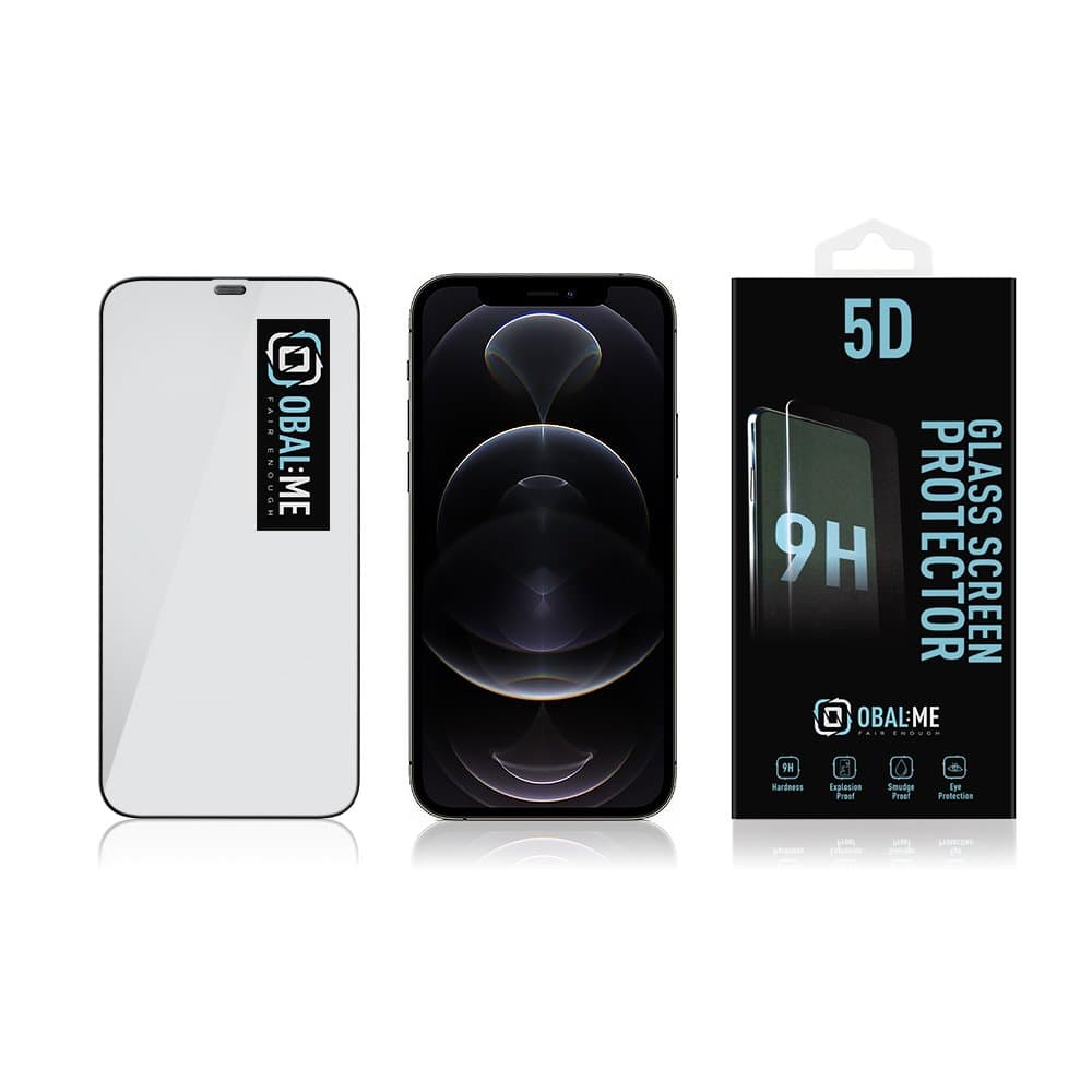 Obal:Me 5D Tvrzené Sklo pro Apple iPhone 12 Pro Max Black - náhled 3