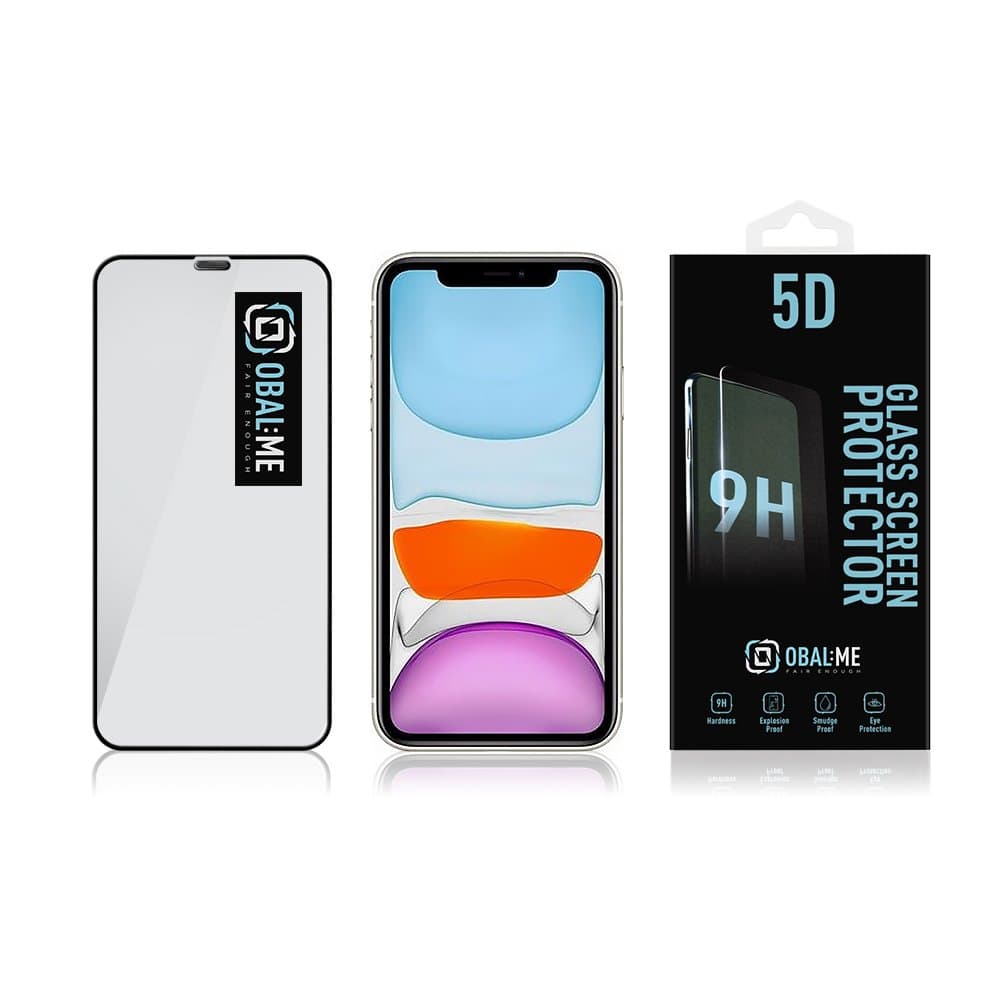 Obal:Me 5D Tvrzené Sklo pro Apple iPhone 11/XR Black - náhled 3