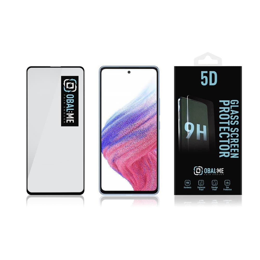 Obal:Me 5D Tvrzené Sklo pro Samsung Galaxy A52/A52 5G/A52s 5G/A53 5G Black - náhled 3