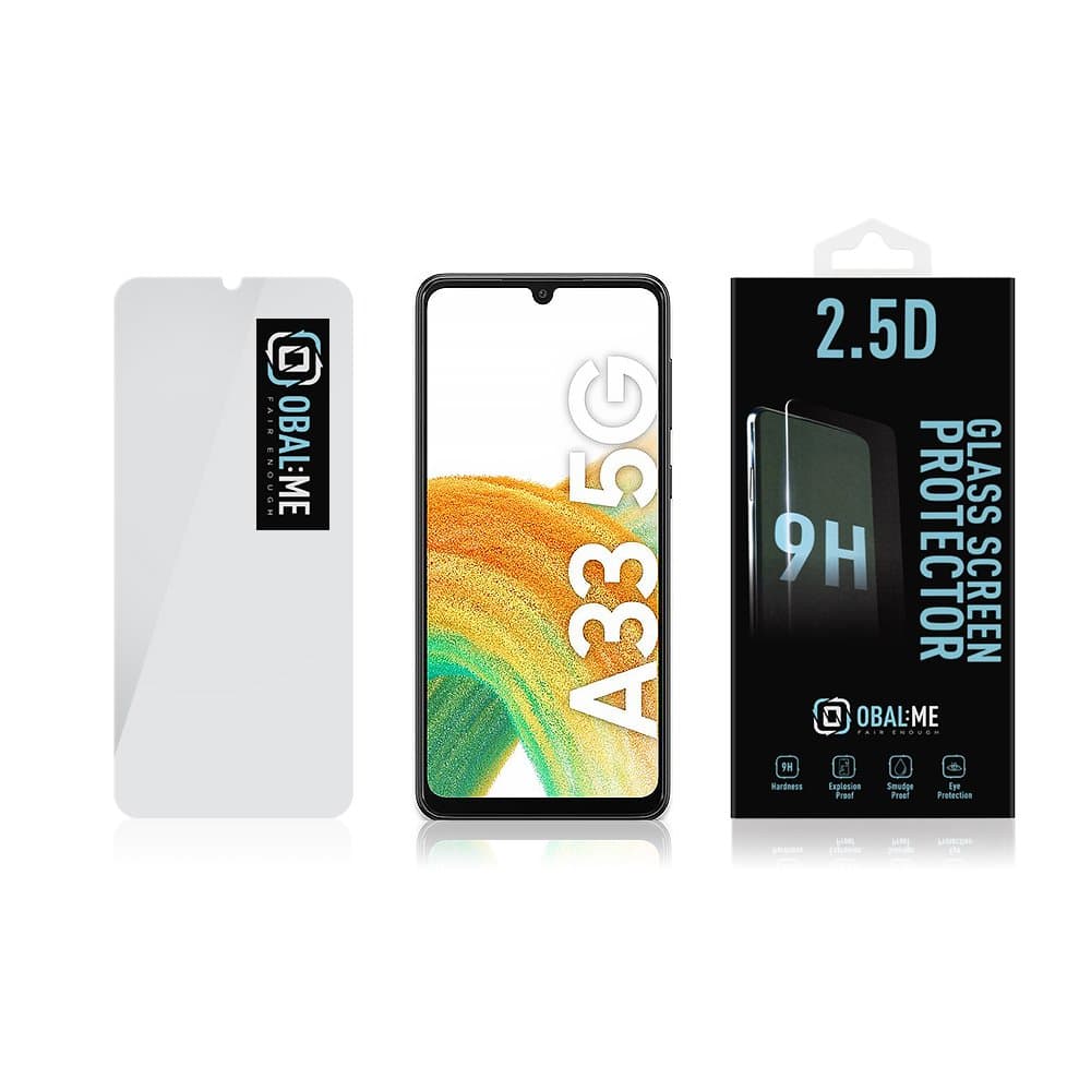 Obal:Me 2.5D Tvrzené Sklo pro Samsung Galaxy A33 5G Clear - náhled 3