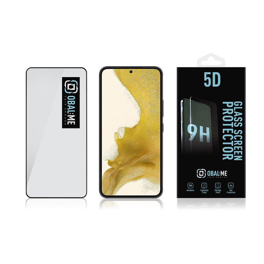Obal:Me 5D Tvrzené Sklo pro Samsung Galaxy S22 Black - náhled 3