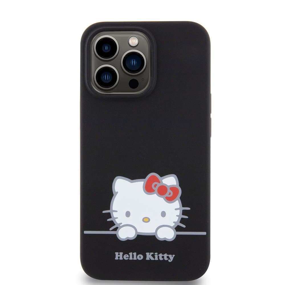 Hello Kitty Liquid Silicone Daydreaming Logo Zadní Kryt pro iPhone 13 Pro Black - náhled 3