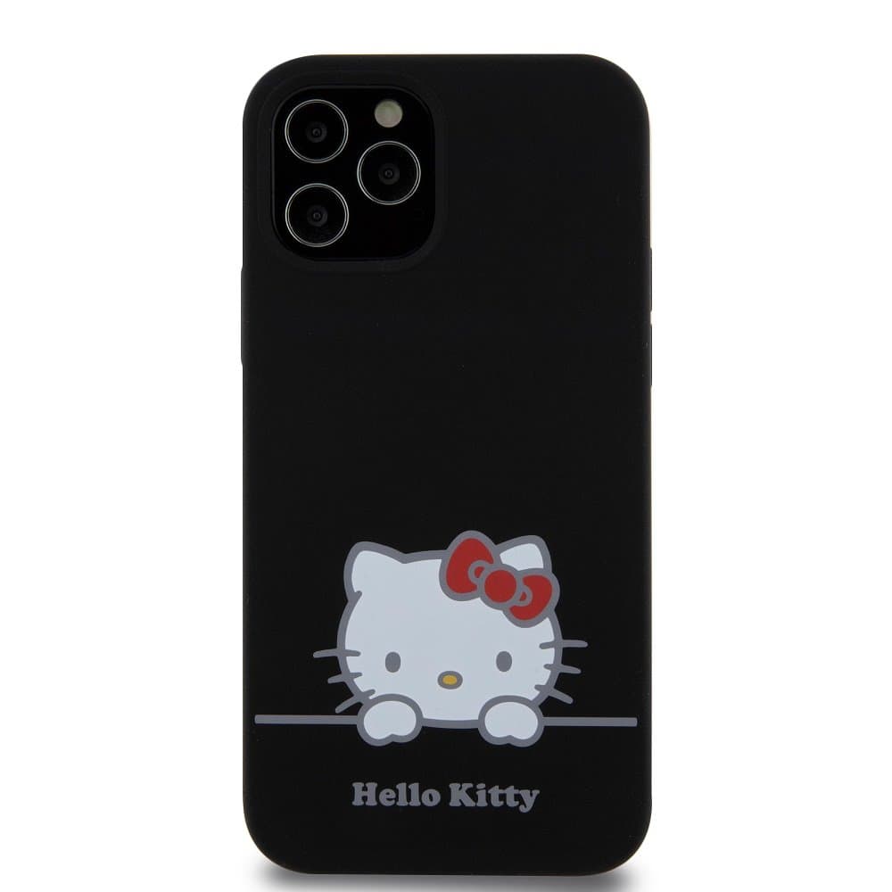 Hello Kitty Liquid Silicone Daydreaming Logo Zadní Kryt pro iPhone 12/12 Pro Black - náhled 3