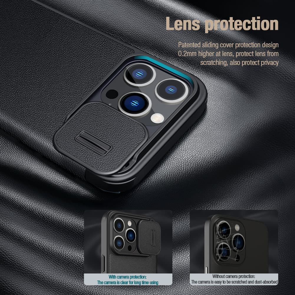 Nillkin Qin Book PRO Cloth Pouzdro pro Apple iPhone 14 Pro Max Classic Black - náhled 3