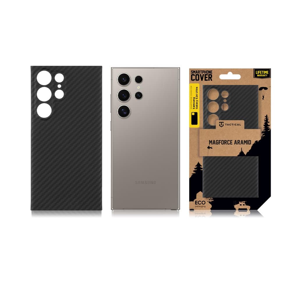 Tactical MagForce Aramid Kryt pro Samsung Galaxy S24 Ultra Black - náhled 3
