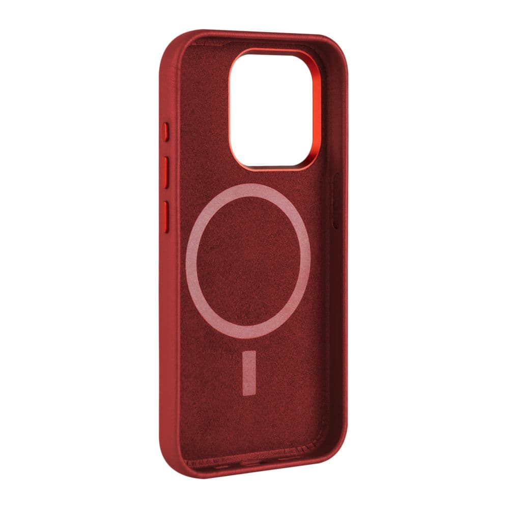 Kožený zadní kryt FIXED MagLeather s podporou MagSafe pro Samsung Galaxy S24+, červený - náhled 3