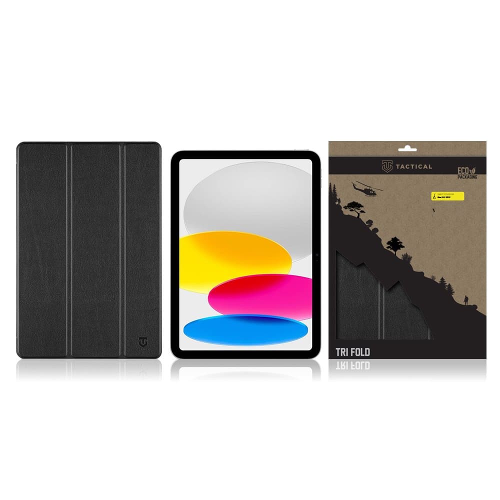 Tactical Book Tri Fold Pouzdro pro iPad 10.9 2022 Black - náhled 3