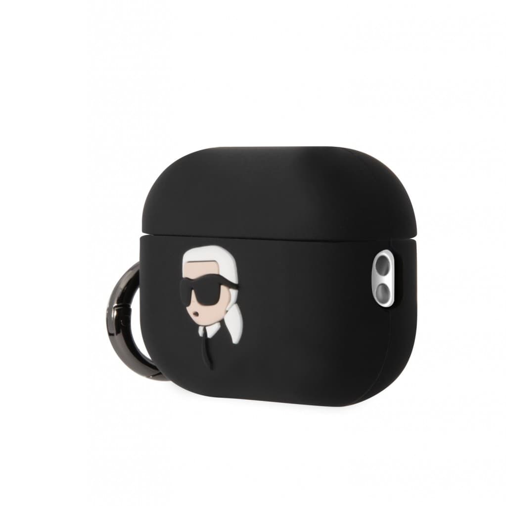 Karl Lagerfeld 3D Logo NFT Karl Head Silikonové Pouzdro pro Airpods Pro 2 Black - náhled 3