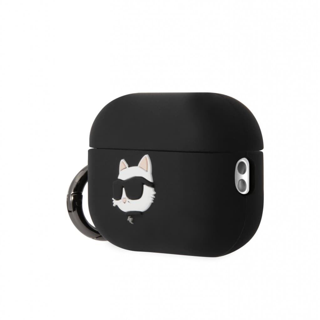 Karl Lagerfeld 3D Logo NFT Choupette Head Silikonové Pouzdro pro Airpods Pro 2 Black - náhled 3