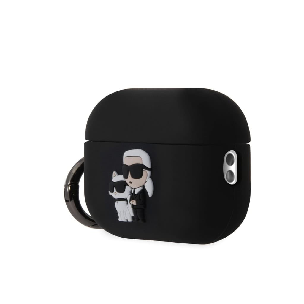 Karl Lagerfeld 3D Logo NFT Karl and Choupette Silikonové Pouzdro pro AirPods Pro 2 Black - náhled 3