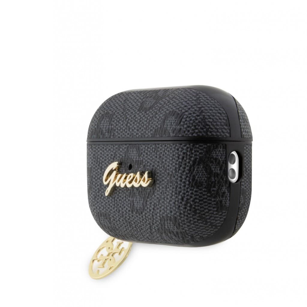 Pouzdro Guess 4G Script Charms PC/PU pro Airpods Pro 2 Black - náhled 3