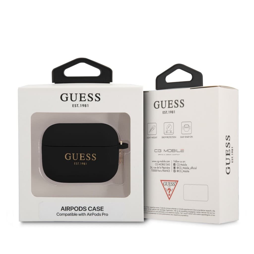 Guess 4G Charms Silikonové Pouzdro pro Airpods Pro Black - náhled 3