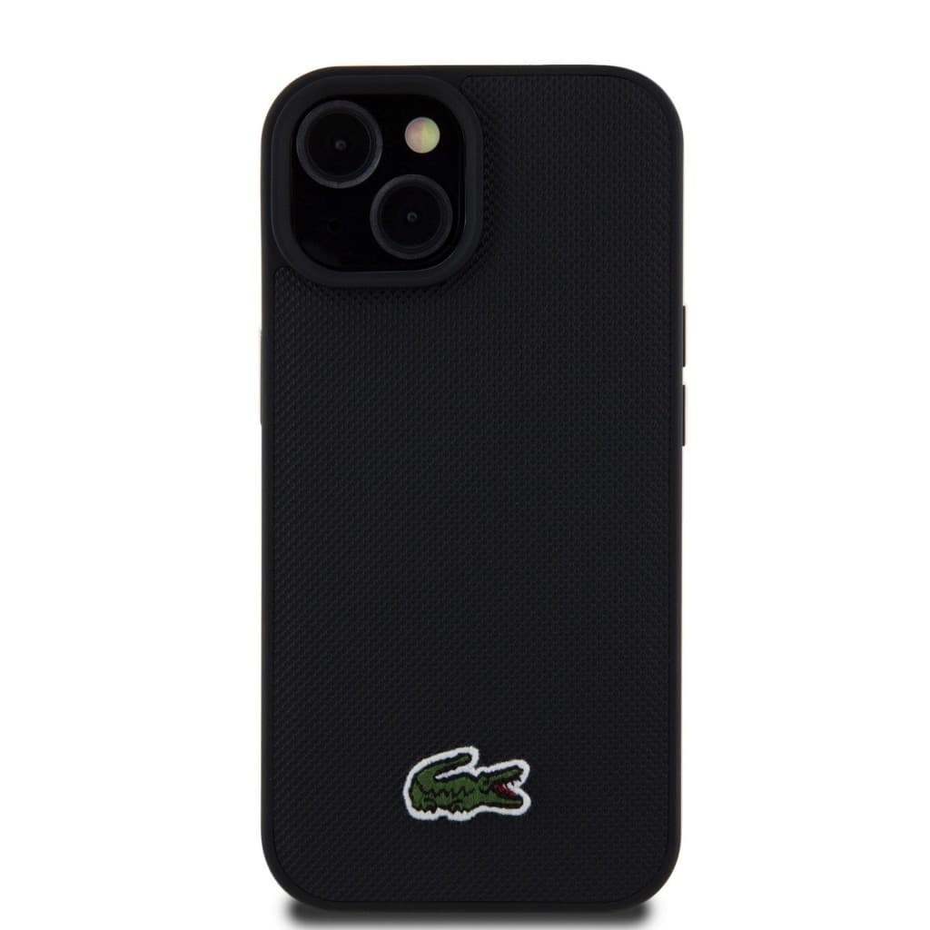 Lacoste Iconic Petit Pique Woven Logo Magsafe Zadní Kryt pro iPhone 15 Black - náhled 3