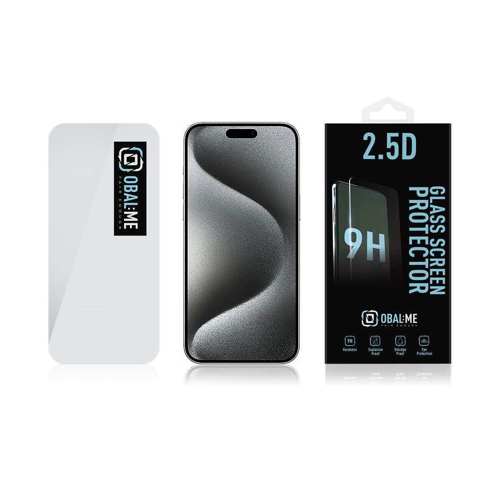 OBAL:ME 2.5D Tvrzené Sklo pro Apple iPhone 15 Pro Max Clear - náhled 3