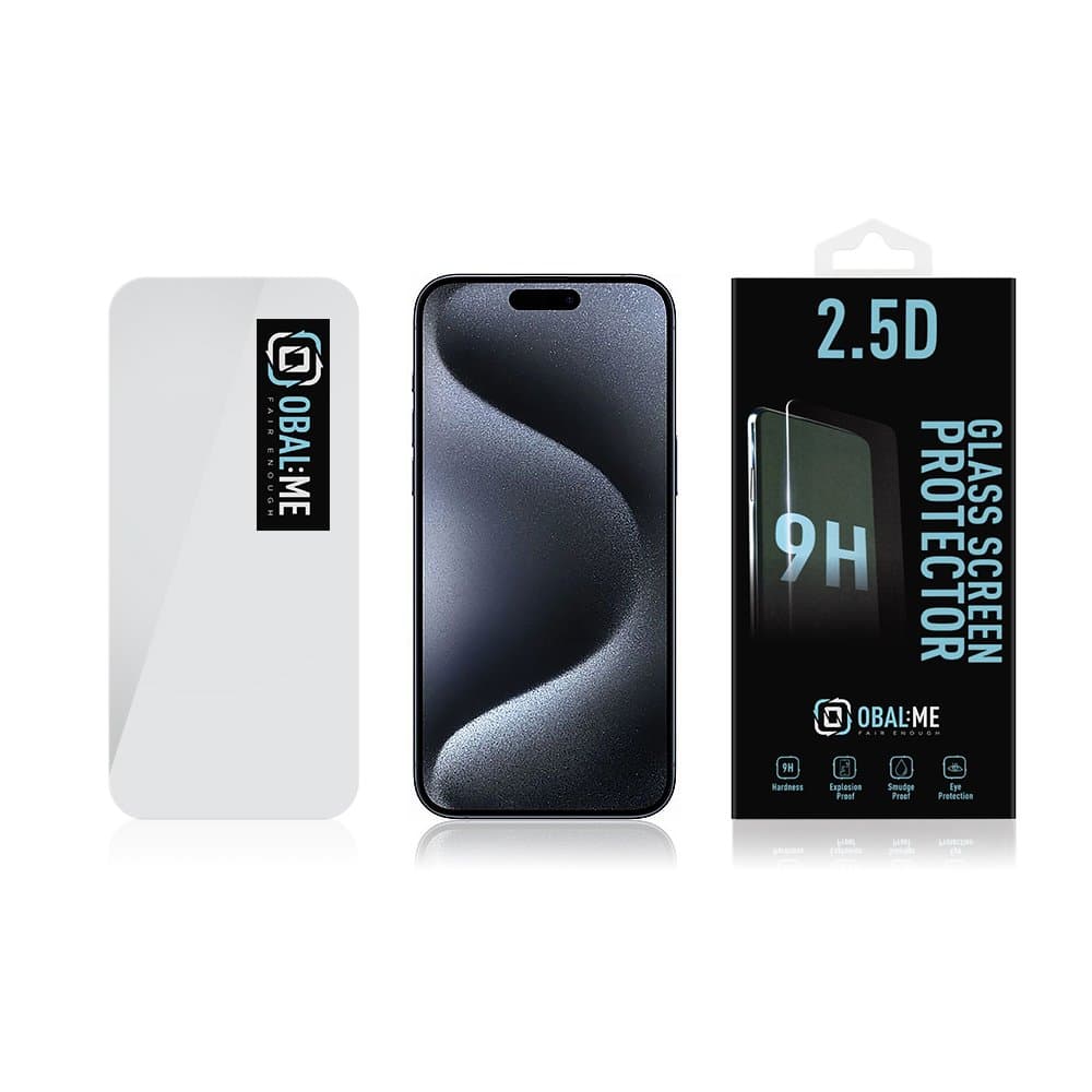 OBAL:ME 2.5D Tvrzené Sklo pro Apple iPhone 15 Pro Clear - náhled 3