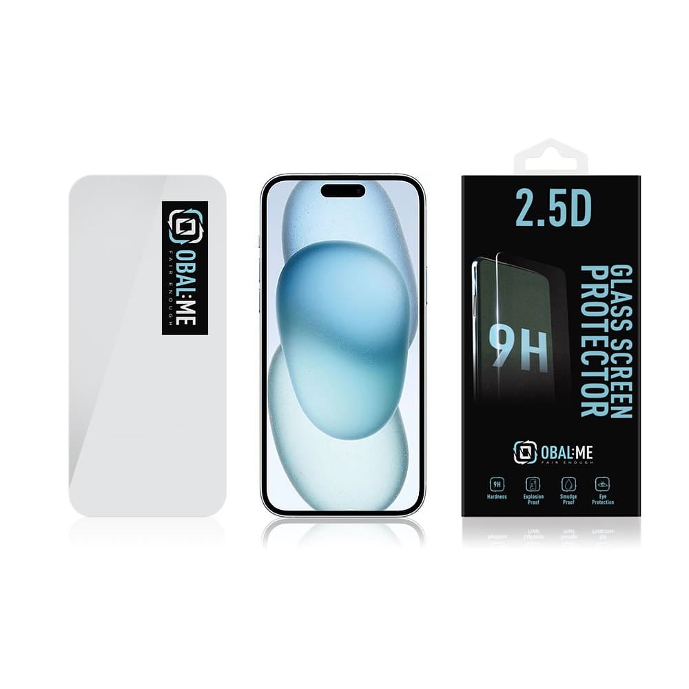 OBAL:ME 2.5D Tvrzené Sklo pro Apple iPhone 15 Plus - 16 Plus Clear - náhled 3