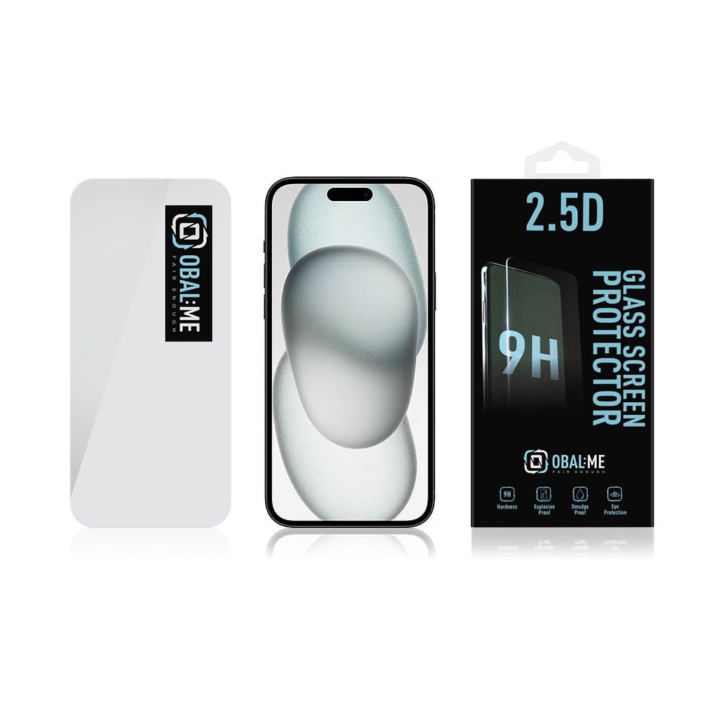 OBAL:ME 2.5D Tvrzené Sklo pro Apple iPhone 15 - 16 Clear - náhled 3