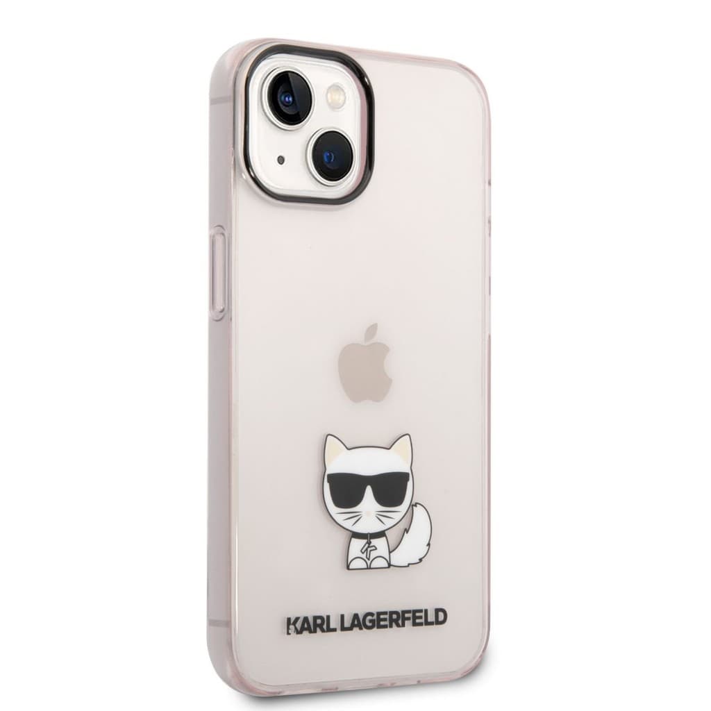 Karl Lagerfeld Choupette Logo Zadní Kryt pro iPhone 14 Plus Pink - náhled 3