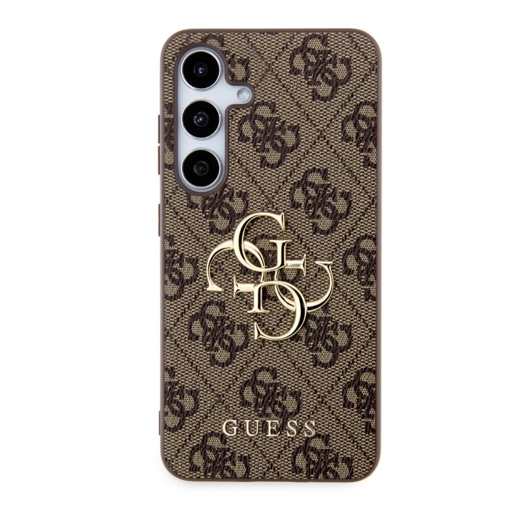 Guess PU 4G Metal Logo Zadní Kryt pro Samsung Galaxy S24 Brown - náhled 3