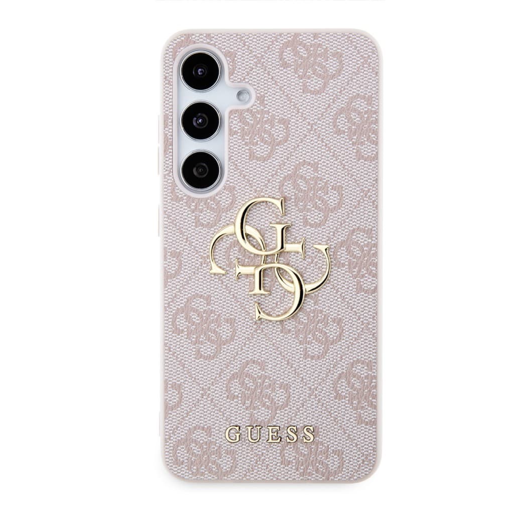 Guess PU 4G Metal Logo Zadní Kryt pro Samsung Galaxy S24 Pink - náhled 3