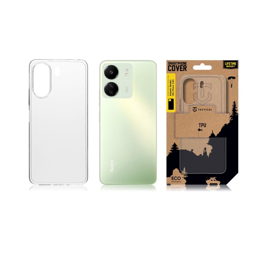 Zadní kryt Tactical pro Xiaomi Redmi 13C průhledný - náhled 3
