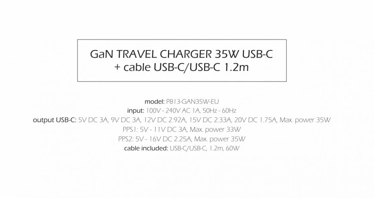 Rychlonabíječka Swissten vč. datového kabelu USB-C 1.2m 35W černá - náhled 3