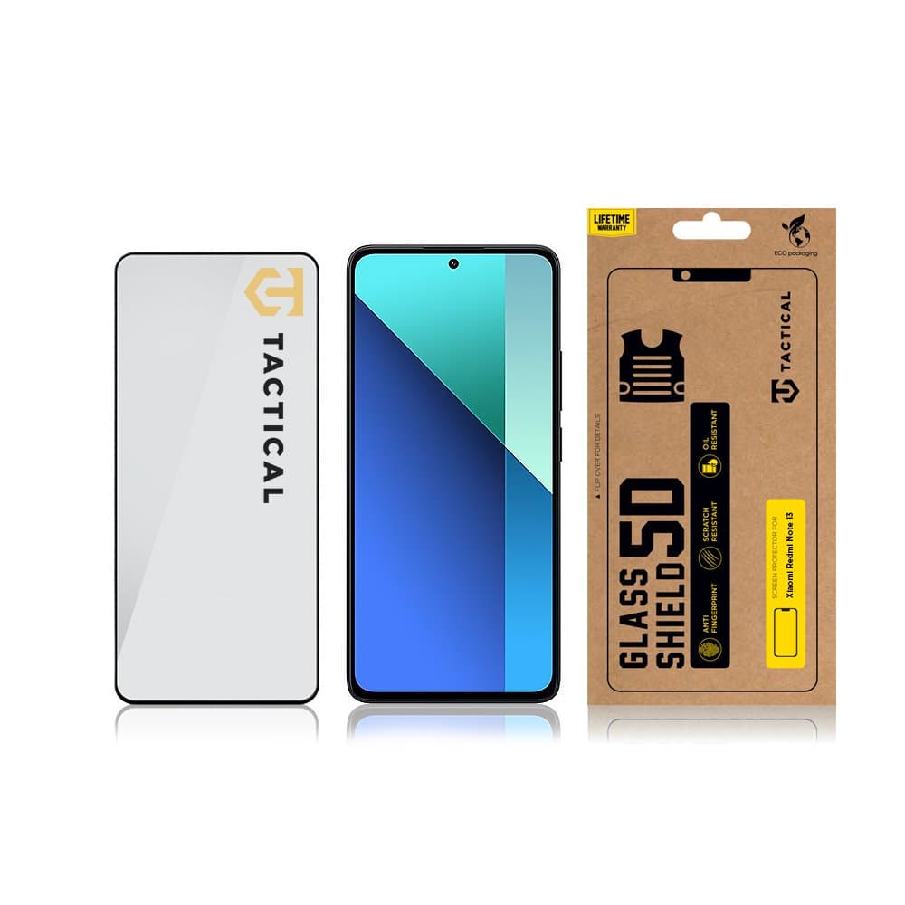 Tvrzené sklo Tactical 5D pro Xiaomi Redmi Note 13 4G - Note 13 5G - Note 14S černé - náhled 3