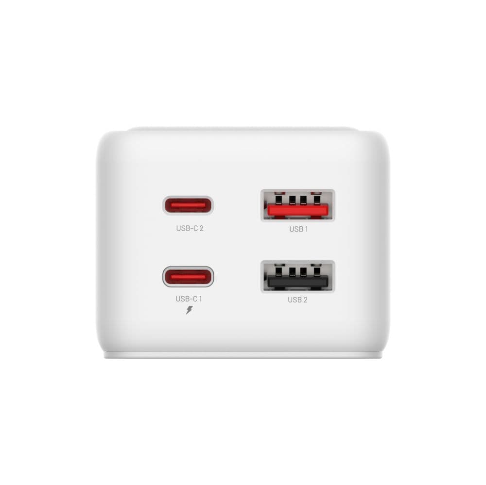Síťový prodlužovací adaptér FIXED Charging Strip s 2x USB-C a 2x USB, GaN III, 3m, PD 65W, bílý - náhled 3