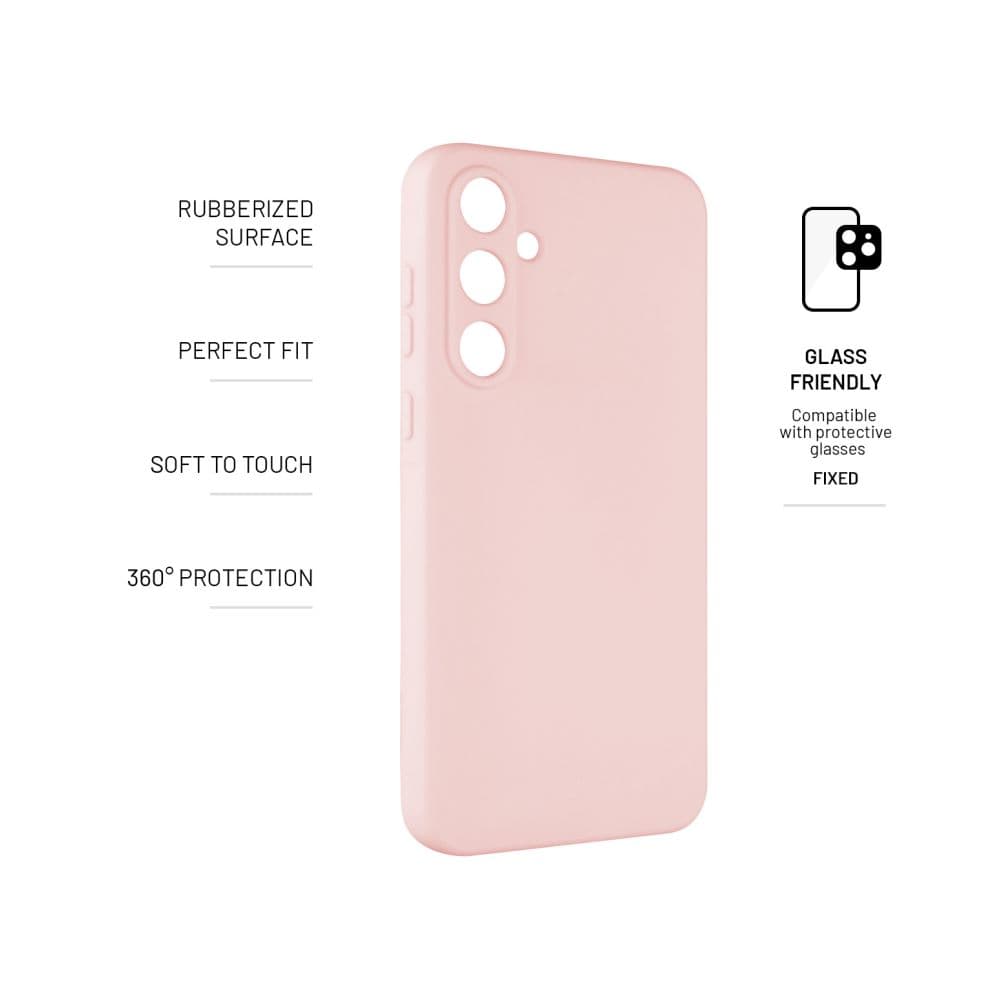 Zadní pogumovaný kryt FIXED Story pro Samsung Galaxy A35 5G, růžový - náhled 3