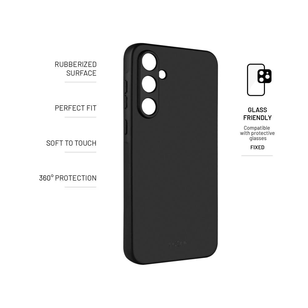 Zadní pogumovaný kryt FIXED Story pro Samsung Galaxy A55 5G, černý - náhled 3