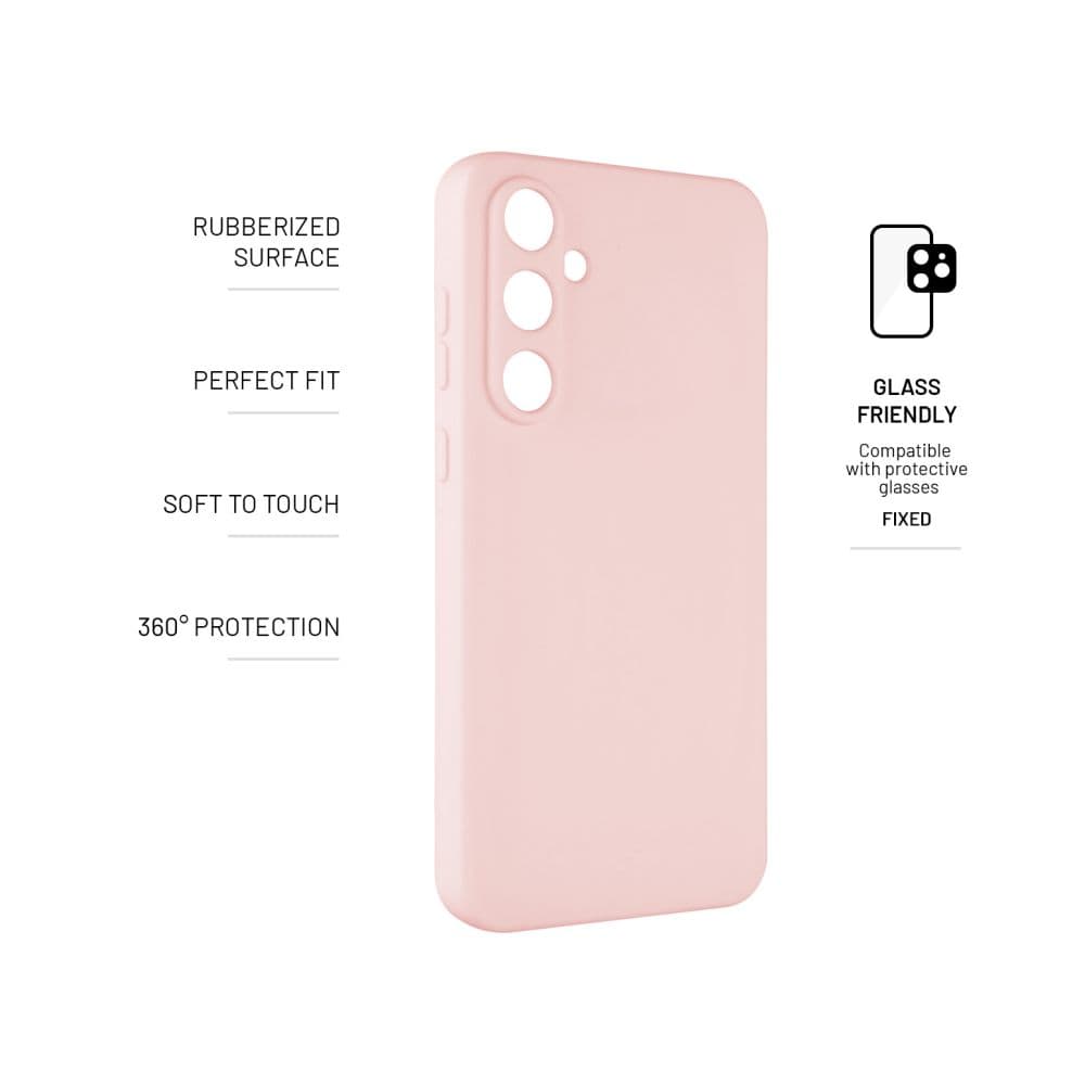 Zadní pogumovaný kryt FIXED Story pro Samsung Galaxy A55 5G, růžový - náhled 3