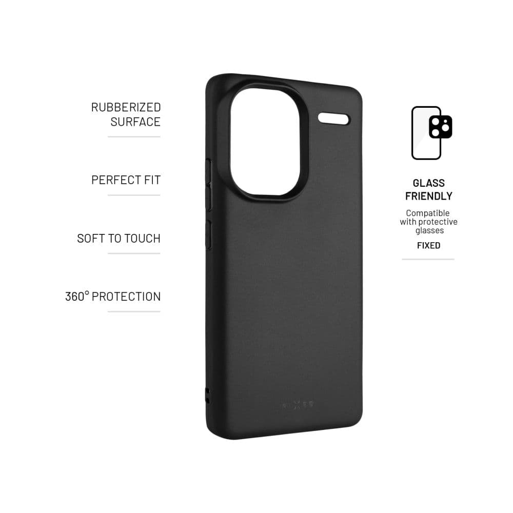 Zadní pogumovaný kryt FIXED Story pro Xiaomi Redmi Note 13 Pro+ 5G, černý - náhled 3
