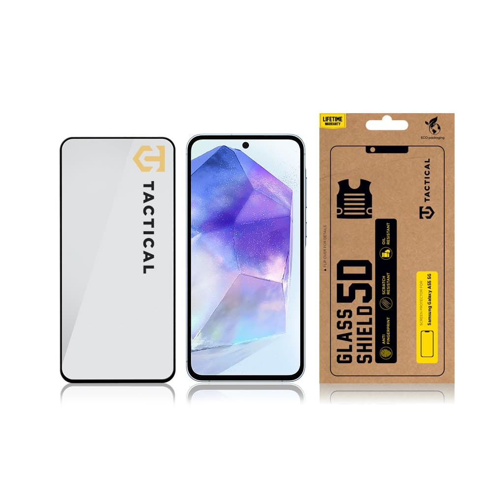 Tvrzené sklo Tactical pro Samsung A55 5D černé - náhled 3