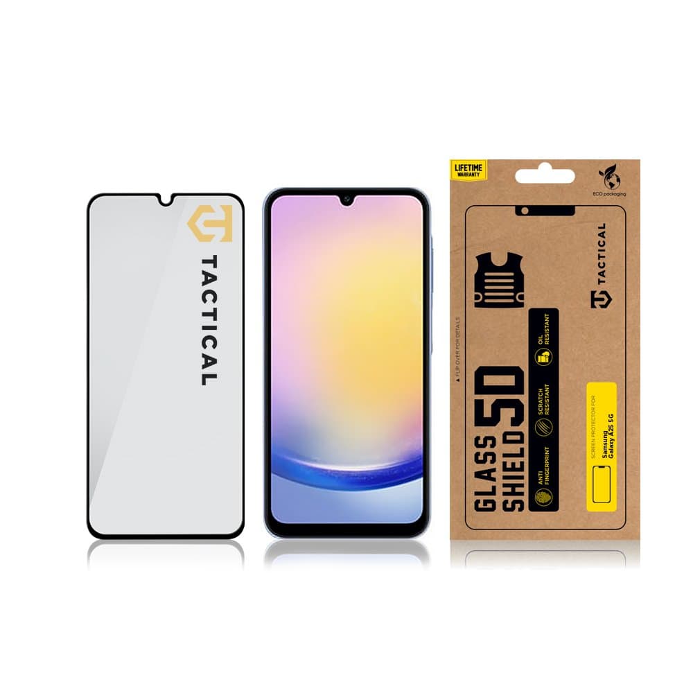 Tvrzené sklo Tactical pro Samsung A25 5G 5D černé - náhled 3