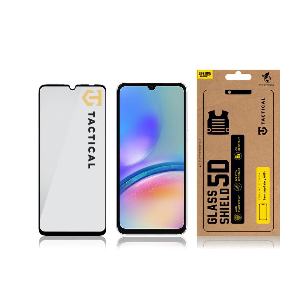 Tvrzené sklo Tactical pro Samsung A05 - A05s 5D černé - náhled 3
