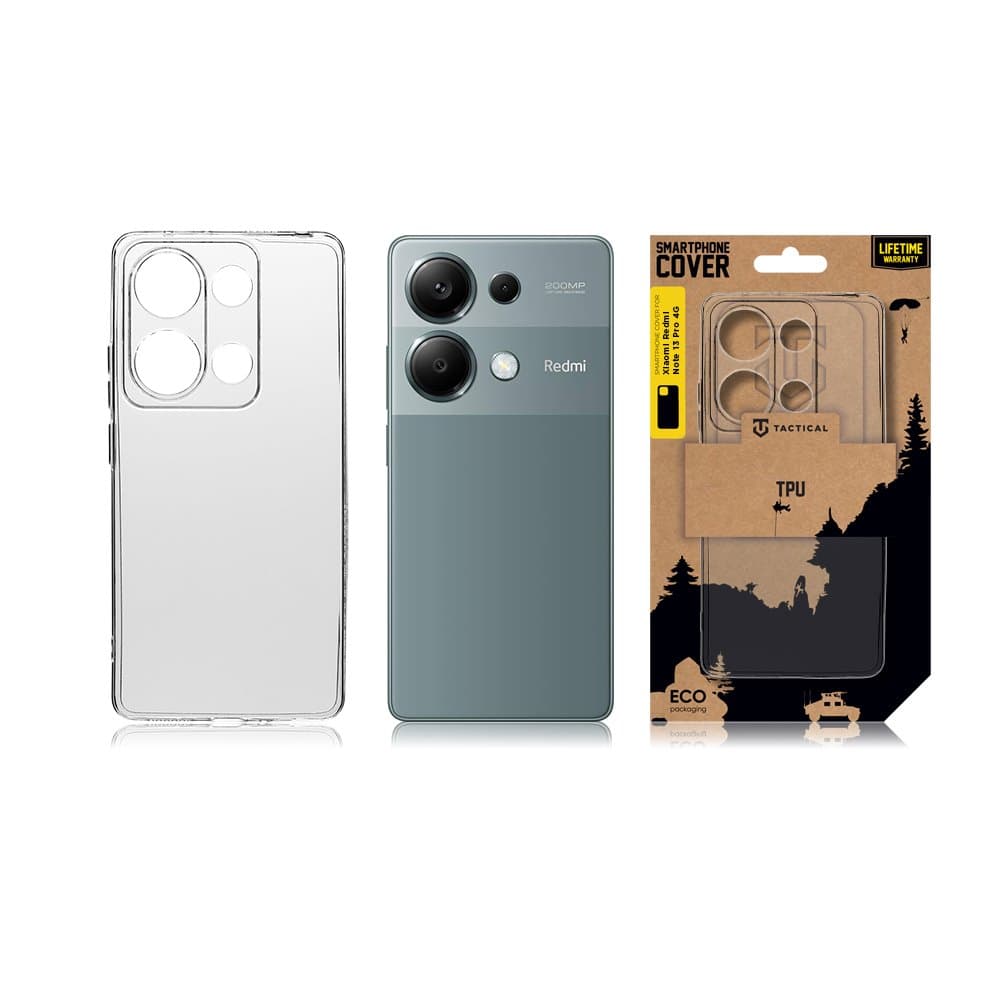Zadní kryt Tactical pro Xiaomi Redmi Note 13 Pro 4G průhledný - náhled 3