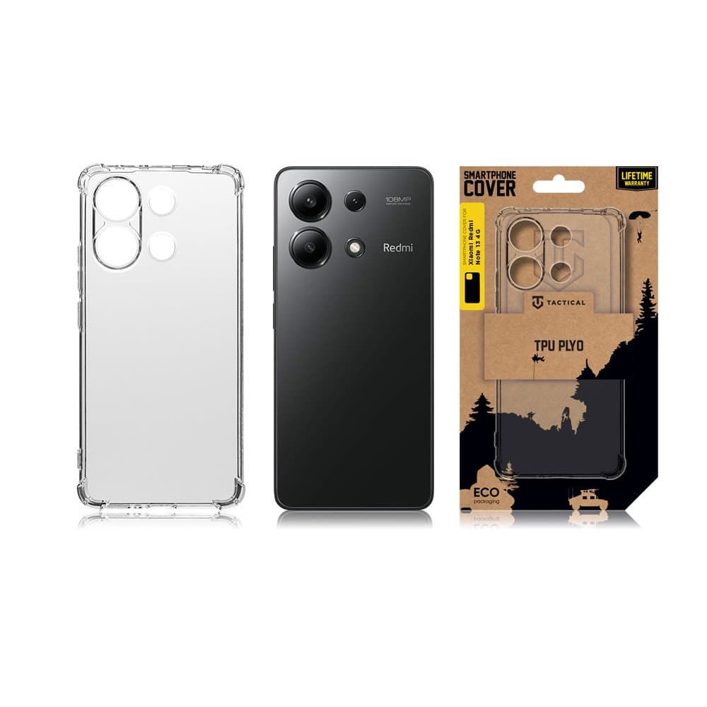 Zadní kryt Tactical Plyo pro Xiaomi Redmi Note 13 4G průhledný - náhled 3